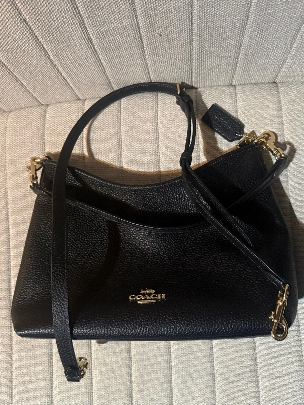 Coach Black Laurel bag. Gold hardware.
